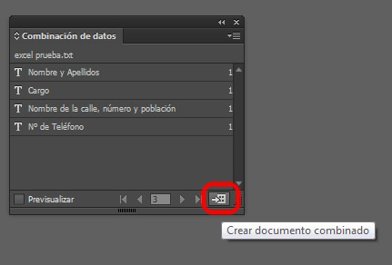 datos variables indesign