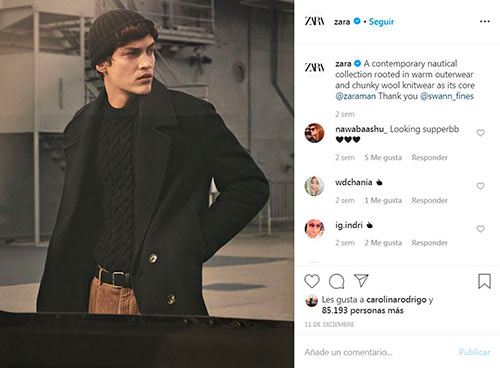 Ejemplo de copywriting en redes sociales del perfil de Instagram de Zata