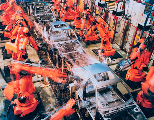 Ambiente peligroso en robótica industrial